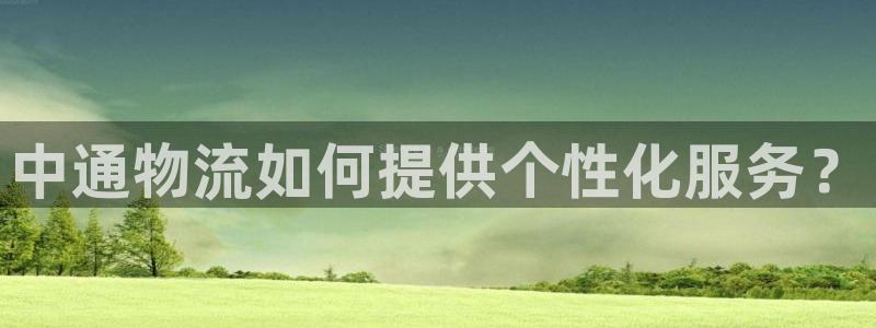 苹果下载tp钱包：中通物流如何提供个